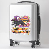 heksen zwarte kat Classic T-Shirt Sticker (Koffer)