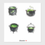 Heksen Zwarte Ketel Sticker (Vel)