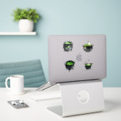 Heksen Zwarte Ketel Sticker (Laptop op bureau)