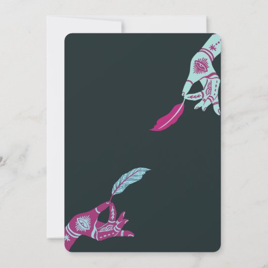 Heksenambachten Halloween Party Uitnodiging (Achterkant)