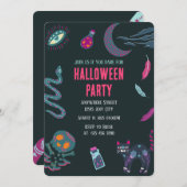 Heksenambachten Halloween Party Uitnodiging (Voorkant / Achterkant)