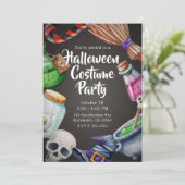 Heksenapotheek Halloween Kostuumfeest Kaart (Staand voorkant)