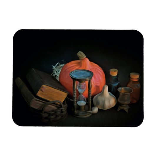 Heksenattributen voor Halloween Magneet (Horizontaal)