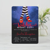 heksenavond halloween bachelorette party kaart (Staand voorkant)