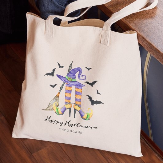 Heksenbenen en -hoed voor Halloween Tote Bag