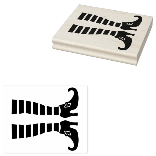 Heksenbenen gestreepte Halloween sokken Rubberstempel (Gestempeld)