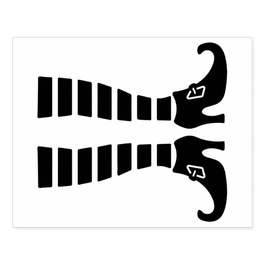 Heksenbenen gestreepte sokken voor Halloween Rubberstempel (Afrduk)
