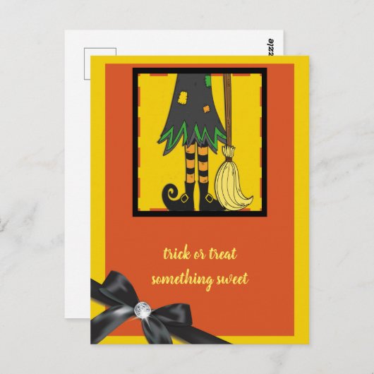 heksenbenen Halloween Briefkaart (Voorkant / Achterkant)