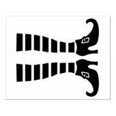 Heksenbenen Halloween Gestreepte Kousen Rubberstempel (Afrduk)