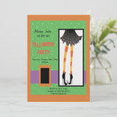 heksenbenen Halloween Kaart (Staand voorkant)