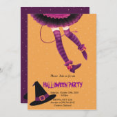 heksenbenen Halloween Kaart (Voorkant / Achterkant)