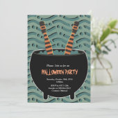 heksenbenen Halloween Kaart (Staand voorkant)