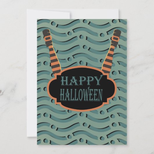 heksenbenen Halloween Kaart (Achterkant)