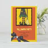 heksenbenen Halloween Kaart (Staand voorkant)