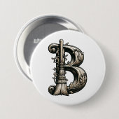 Heksenbezem Halloween B Ronde Button 7,6 Cm (Voorkant /achterkant)
