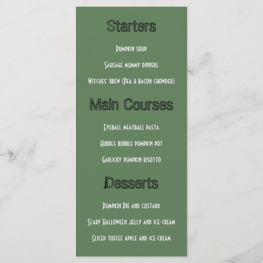 Heksenbezems Feestmenu Menu (Achterkant)