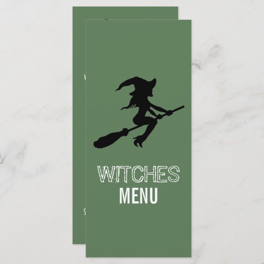 Heksenbezems Feestmenu Menu (Voorkant / Achterkant)