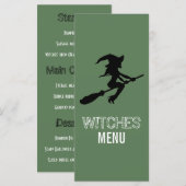 Heksenbezemsteel Feestmenu Menu (Voorkant / Achterkant)
