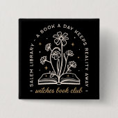 Heksenboekenclub Vierkante Button 5,1 Cm (Voorkant)