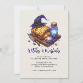 Heksenbrood met gloeiend pet, Halloween Kaart (Voorkant)