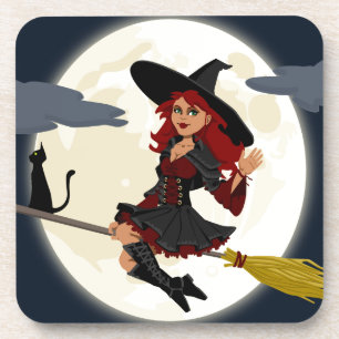 heksenbroomstokbroom bier onderzetter