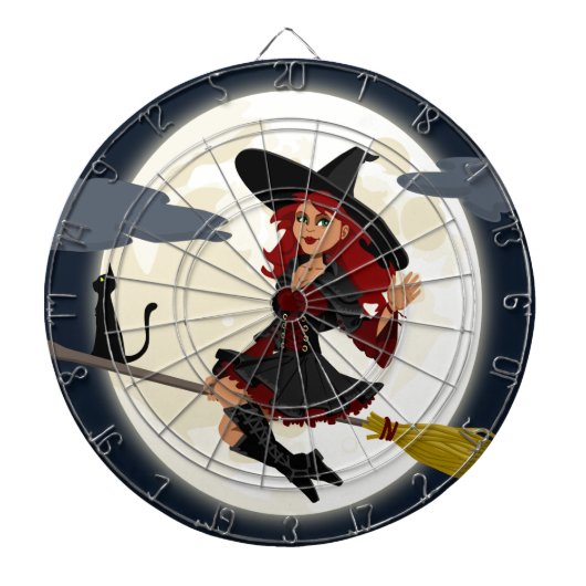 heksenbroomstokbroom dartbord (Voorkant)