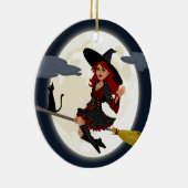 heksenbroomstokbroom keramisch ornament (Rechts)