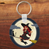 heksenbroomstokbroom sleutelhanger (Voorkant)