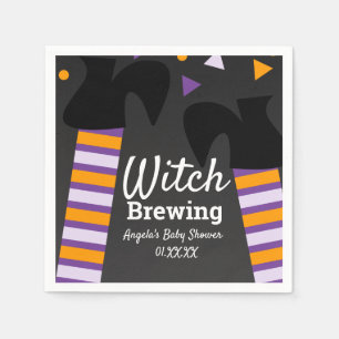 Heksenbrouwende Voeten Halloween Baby Shower Kledi Servet