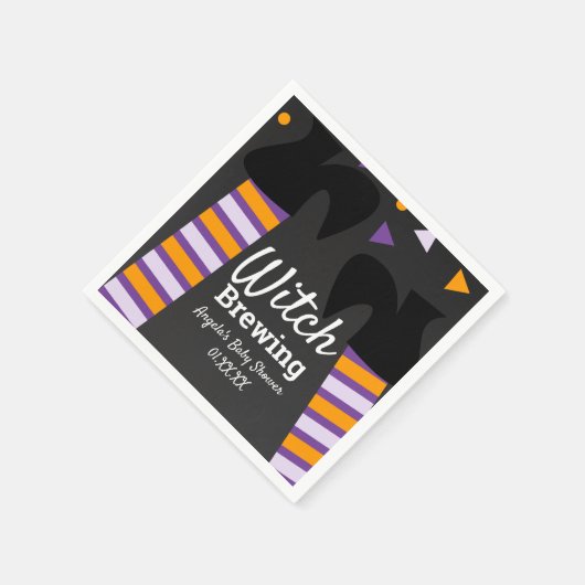 Heksenbrouwende Voeten Halloween Baby Shower Kledi Servet (Hoek)