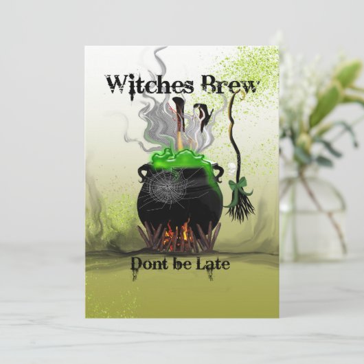 heksenbrouwfeest kaart (Staand voorkant)