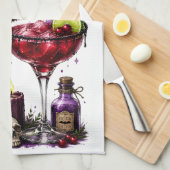 Heksenbrouwsel Halloween-recept Theedoek (Quarter Fold)