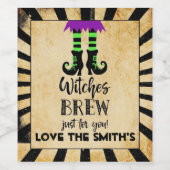 heksenbrouwsel halloween wijnfles wijn etiket (Enkel label)