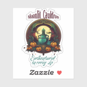Heksenbrouwsel Maneschijn Ketel Etiket Sticker