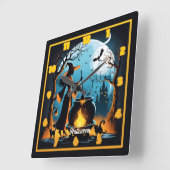 Heksenbrouwsels in het maanverlichte Halloweenbos Vierkante Klok (Hoek)