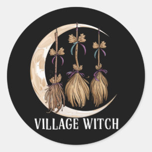 Heksendorp Gothic Occult Wicca Heidense Natuur Ronde Sticker