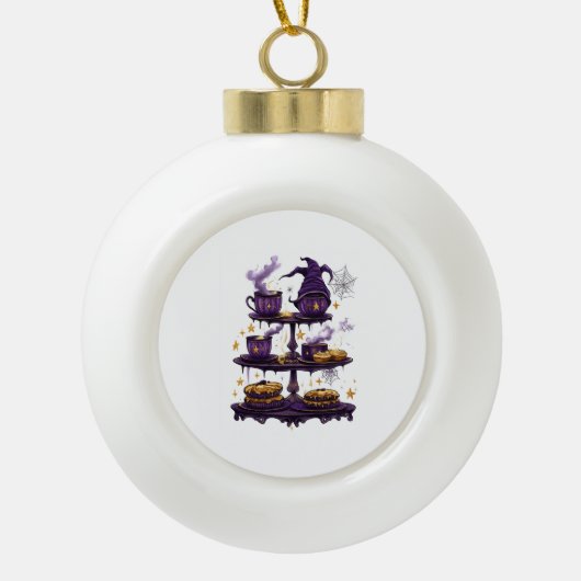 Heksendrank Café Keramische Bal Ornament (Voorkant)