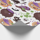 Heksendrank Halloween Patroon Cadeaupapier (Hoek)
