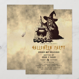 Hekseneten met Halloween Kaart