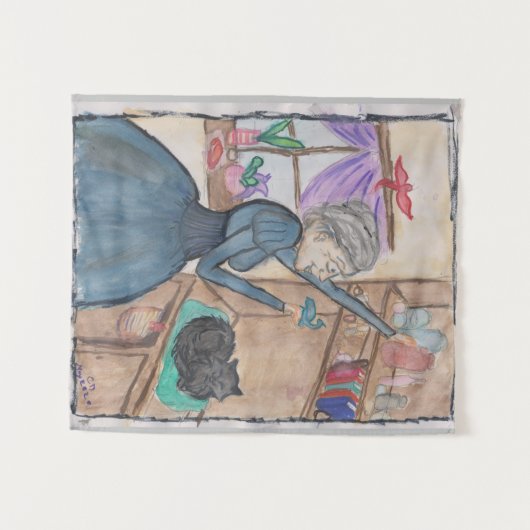 heksenfamilie wandkleed (Voorkant (horizontaal))