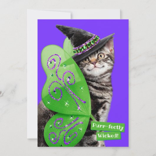 Heksenfee Kitten Kaart (Voorkant)