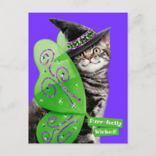 Heksenfeeënkitten Uitnodiging Briefkaart