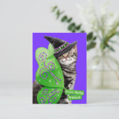 Heksenfeeënkitten Uitnodiging Briefkaart (Staand voorkant)