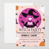 Heksenfeest Halloween Kaart (Voorkant / Achterkant)