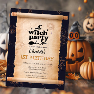 Heksenfeest Halloween Mysterieuze Verjaardag Kaart