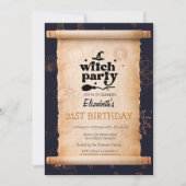 Heksenfeest Halloween Mystieke Verjaardag Kaart (Voorkant)