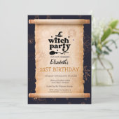 Heksenfeest Halloween Mystieke Verjaardag Kaart (Staand voorkant)