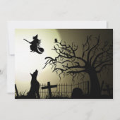 Heksenfeest Heks en Huilende Hond Kaart (Voorkant)