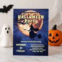 Heksenfeest met volle maan Halloween-feest