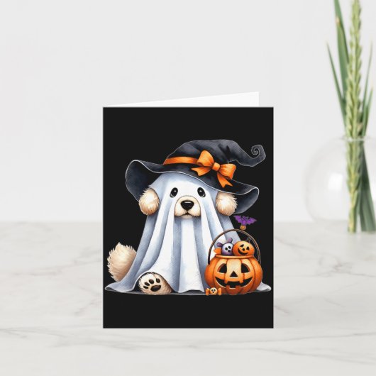 Heksenfeest spookhond kaart (Voorkant)